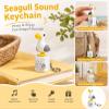 Seagull Button Keychain Fidget Toy with LED Light, Tactile Clicky Stress Relief Keycap for Office Desk (White, 2 PCS) view 4