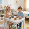 Bemonew Tea Sets for Toddlers 3-5, Educational Tea Party Set with Silicone Teapot, Cups, Coasters with Serving Spoon for Girls and Boys view 4