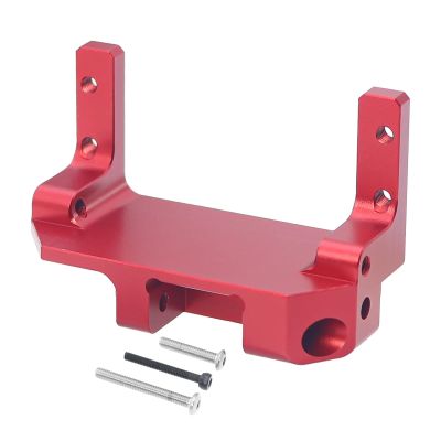 RC Car Models Parts for Axial for Scx10 Iii 1/10 Rc Car Upgrade Parts CNC Aluminum Alloy Servo Mount Ar45P Portal Axle 4-Link Suspension(Red)