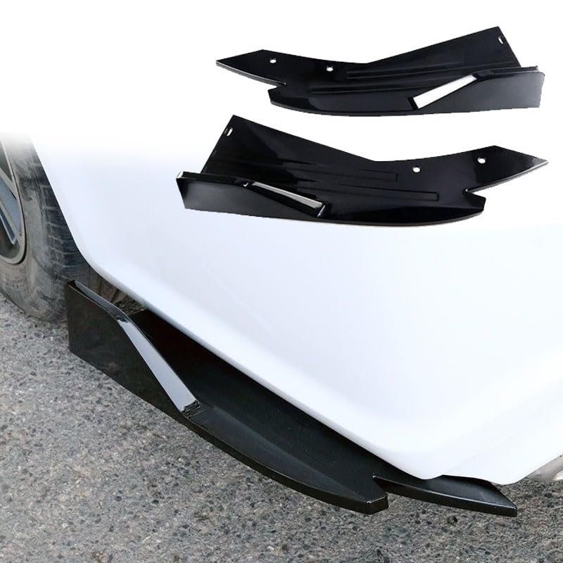 2Pcs Car Rear Bumper Lip Diffuser for Chevrolet Chevy Equinox 2018-2026, Fins Spoiler Canards Diffuser Side Fin Scratch Mudguards Protector,Gloss Black