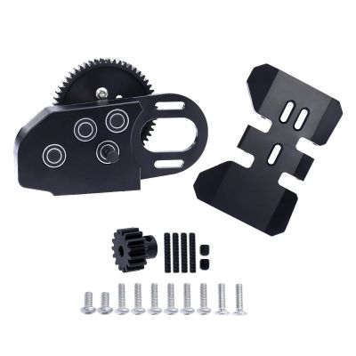 2Low CNC Gearbox Transmission Box + Carbon Fiber LCG Chassis Frame Rails for 1/10 RC Crawler Axial SCX10 I II III Capra