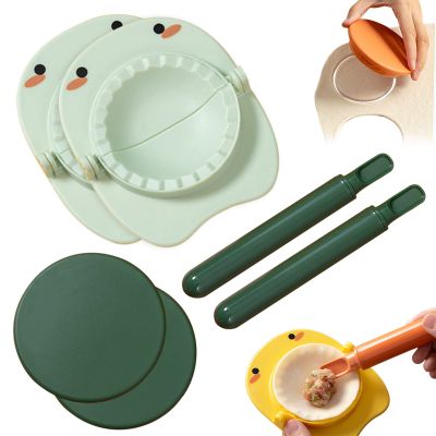 Cartoon Dumpling Maker - [2023 NEW] Cute Set Press with Filling Spoons Skin Moulds Mold and Cutter for /176(Green-2PC)