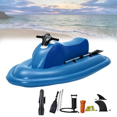 Pfps Portable Electric Inflatable Jet Ski with Underwater Scooter Function, 500W Motor, 7km/h Max Speed, 130Min Runtime for Swimming, Diving & Kayaking 500w16A