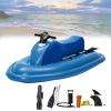 Pfps Portable Electric Inflatable Jet Ski with Underwater Scooter Function, 500W Motor, 7km/h Max Speed, 130Min Runtime for Swimming, Diving & Kayaking 500w16A view 1