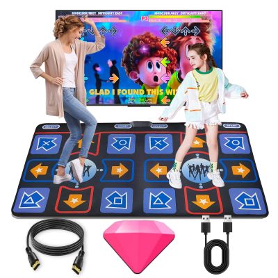 Damcoola TV Dance Mat for Kids, Wireless Double Dance Pad with 200 Songs, Plug and Play TV Game, Family Entertainment Fitness, Gift for 3-12 Year Old Kids,
