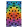 GSSNIELDC Rainbow Paws Thermal Insulated White Linen Door Curtain, Energy Saving Partition Drape Easy Install for Doorway Kitchen Bedroom view 1