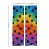 GSSNIELDC Rainbow Paws Thermal Insulated White Linen Door Curtain, Energy Saving Partition Drape Easy Install for Doorway Kitchen Bedroom view 2
