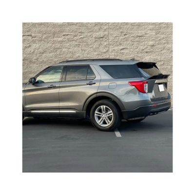 Compatible for Ford Explorer 2020-2025 Bright Black Duckbill Rear Trunk Spoiler Middle Lid(True Carbon Fiber)