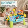 Ginwrek Sensory Table Water Table for Toddlers 1-3 Multifunctional Sensory with Electric Pump, Blue view 2