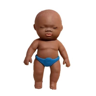 Natasha Black Doll Squishy Stress Relief Toy, 14cm Large Brown Natasha Squishy Toy, TPR Outer with Sand Filling, Stress Relief Fidget Toy for All Ages(1pcs,Pants Color Random)