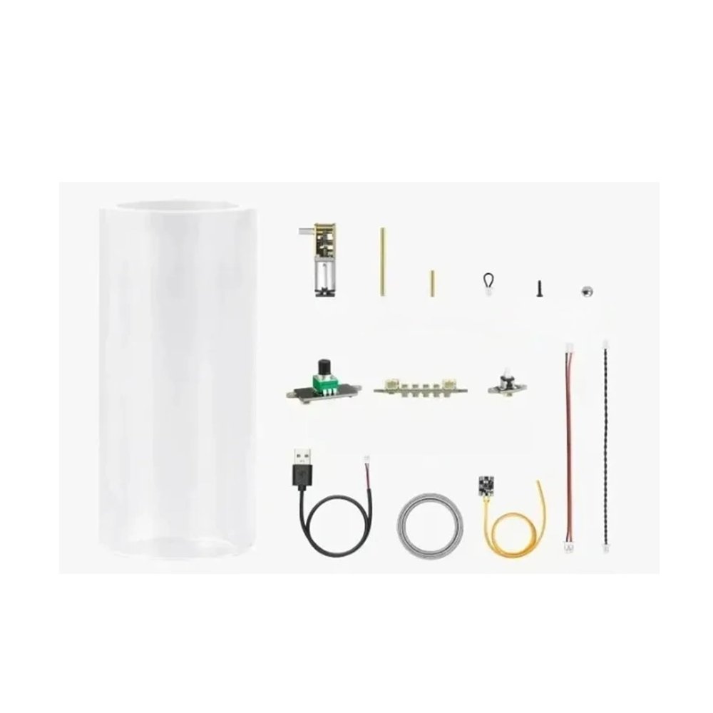ZUOQKLQCW 360 Rotating Marble Run Compatible with BambuLab Enclosed with Lights,Compatible with Maker World Creator Program ZH057