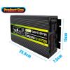 50W Solar Combo Kit 6000W 12V to 110V/220V Pure Sine Wave Inverter+50A Controller+50W12V Solar Panel Solar Panel Kit Solar Generator Home Grid System(3000W,12V-220V) view 3
