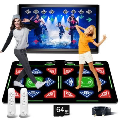 OZLET HDMI Dance Mat 885 Songs,1000 Games,64GB Storage 81 MTV Videos.Dance pad Combines Dance,Yoga, Aerobics, Running,Sports, and Puzzle Games.A Prestigious Gift for Boys & Girls. Flannel Material