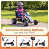 GLACER Pedal Cars for Kids, Adjustable Seat 4 Wheel Ride on Toy (White) view 4