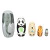 Ahgsup Wooden Nesting Dolls Animal Nesting Dolls Russian 5 Layer Cute Animal Patterns Handcrafted Schima Wood for Home Bedroom Decor Gift view 1