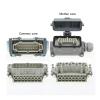 Rectangular Heavy Duty Connector HDC-HE-16-5 Waterproof Aviation Industry 16 core Connector Socket with Cover 500V 16A(Dark Grey) view 4