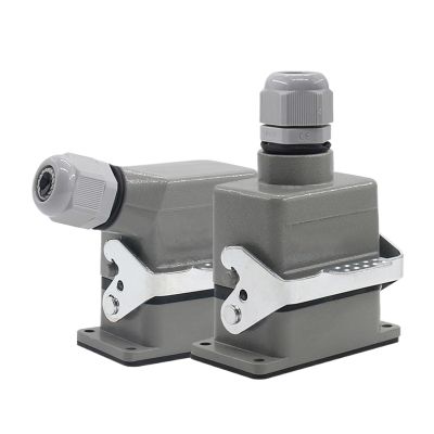 HDC-HE-06 Rectangular Heavy Duty Connector 6-pin Aviation Industry Waterproof Wire Connector 16A 500V(6 pins top line)