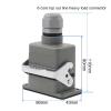 HDC-HE-06 Rectangular Heavy Duty Connector 6-pin Aviation Industry Waterproof Wire Connector 16A 500V(6 pins top line) view 2