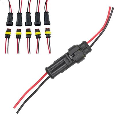 5Pcs/Kit 2 Pin Way Car Waterproof Electrical Connector Plug with Wire AWG Marin