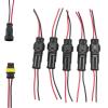 5Pcs/Kit 2 Pin Way Car Waterproof Electrical Connector Plug with Wire AWG Marin view 2