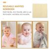 OSALADI 10pcs Washable Cloth Diaper Liners for Newborn with Three-Layer Cotton Design Providing Ample Coverage and Reusable Soft Inserts for Comfortable Diapering view 3