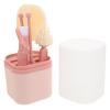 CHILDWEET 5-in-1 Portable Bottle Cleaning Set with Silicone and Nylon Brushes, Includes Straw and Pacifier Cleaner, Lightweight and Compact Travel Brush Kit for Newborns and Moms view 1