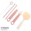 CHILDWEET 5-in-1 Portable Bottle Cleaning Set with Silicone and Nylon Brushes, Includes Straw and Pacifier Cleaner, Lightweight and Compact Travel Brush Kit for Newborns and Moms view 3