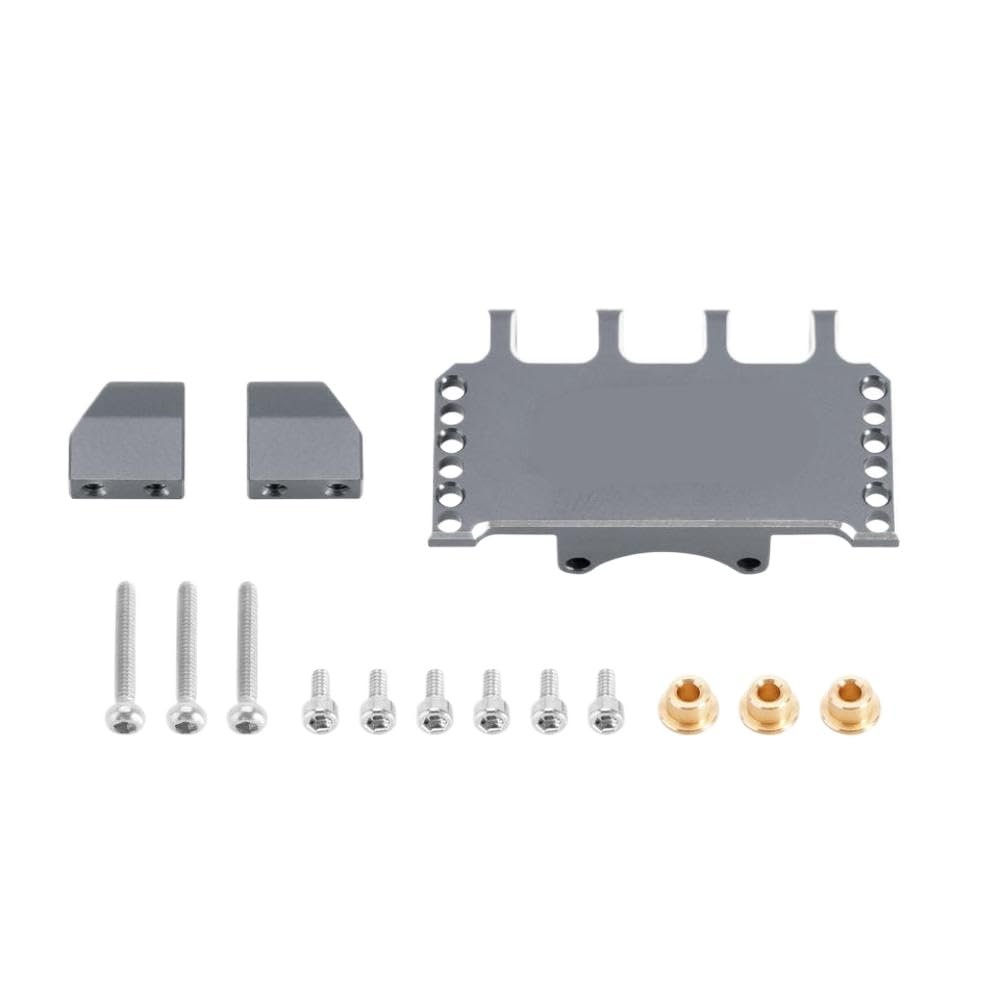 CNC Aluminum Adjustable Servo Mount for 1/24 RC Crawler SCX24 Upgrade Compatible with 1/24 RC Crawler SCX24(Grey)