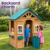 Hurtle Wooden Kids Playhouse, Outdoor Wood House with, Snack Window, Flower Box, Wide Windows, for Ages 3-8, Spacious Backyard Play House for Up to 3 Kids, Durable, Easy Quick Assembly view 2