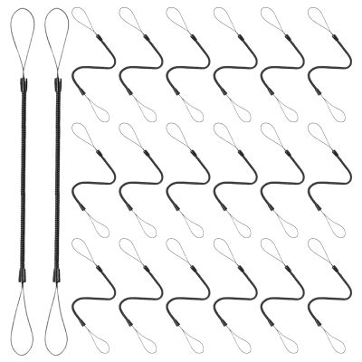 Toddmomy 30pcs Elastic Tether Lanyard: Anti-Lose Plastic Tablet Stylus Lanyard, Black Spring Pen Rope for Touch Screen Pens Drawing Tool Digital Devices