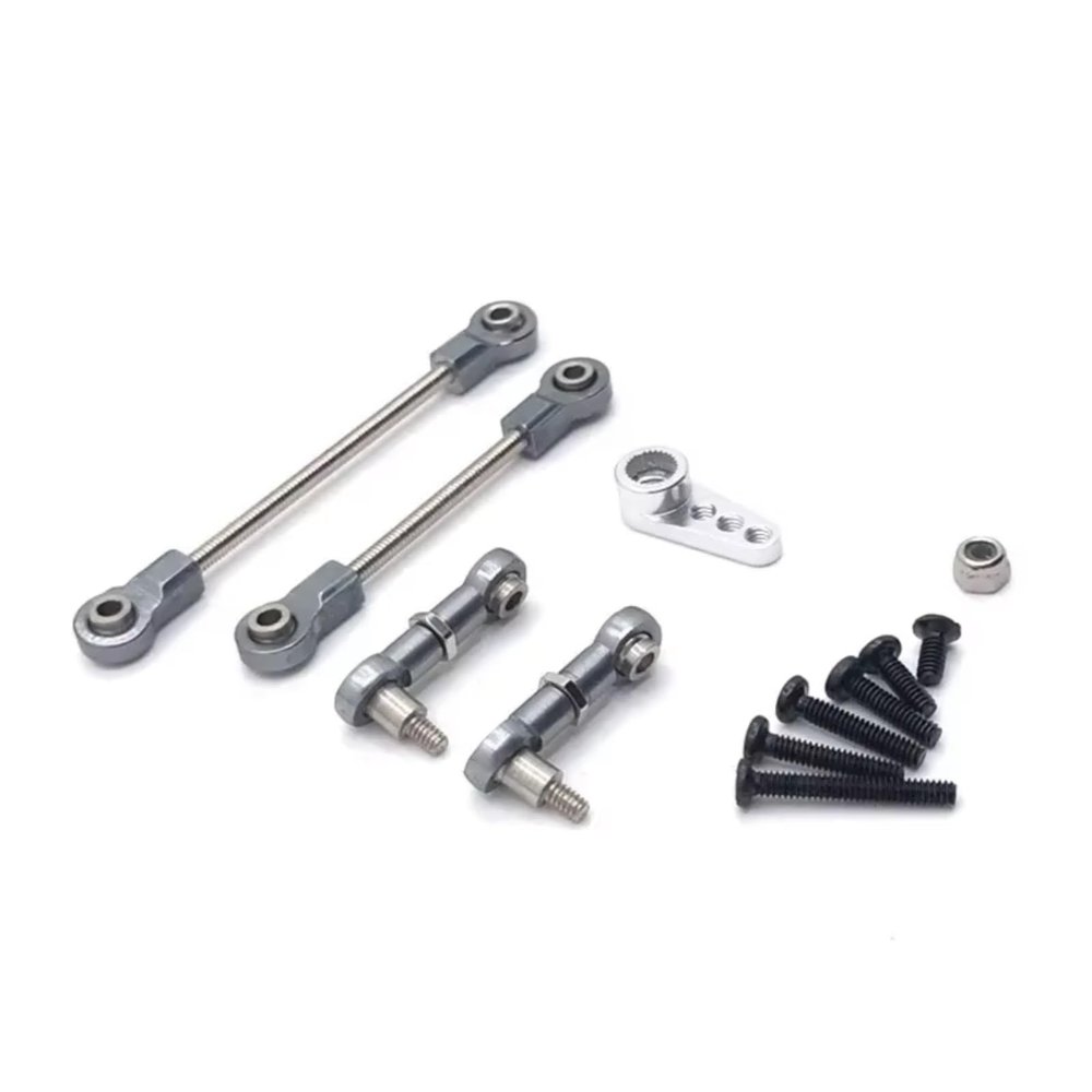 Rc Accessories for WLtoys 284131 K969 K979 K989 K999 P929 P939 Metal Servo Pull Rod 28T Arm RC Car Upgrade Spare Parts(Titanium)