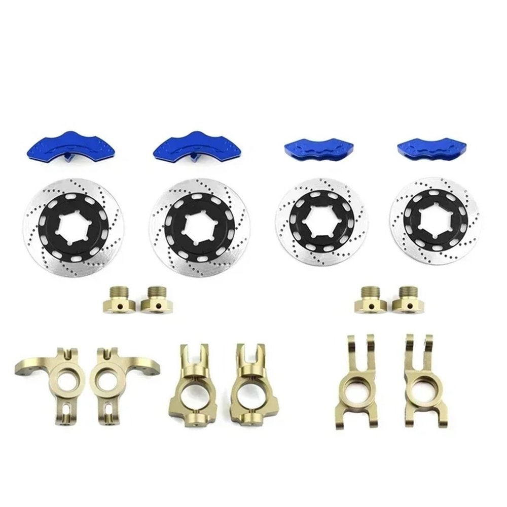 RC Car Repair Kit for Km for Raytheon for Rally C3 for E8414 E8415 1/7 Rc Car Metal Disc Brake Set Caliper Repair Modify Accessories Upgrade Parts