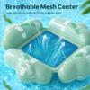 Green Cloud Inflatable Water Float with Mesh Seat, Soft PVC Lake Rafts, 4 Air Chambers view 4