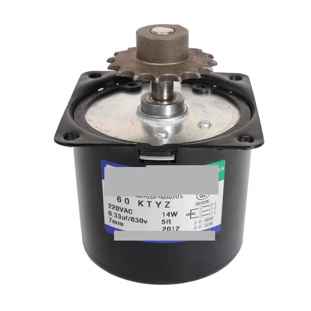 Synchronous Motor 14W 220V 60KTYZ Center Shaft 7/8mm with Gear 5/7/10