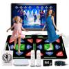 HSAHL HDMI Double Music Dance Mat for Kids & Adults, Fitness Dance Pad with,1000 Games,885 Songs,81 MVs,64G Memory Card, 3D Cartoon Dance Modes, Soft Flannel Material, Great view 1
