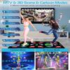 HSAHL HDMI Double Music Dance Mat for Kids & Adults, Fitness Dance Pad with,1000 Games,885 Songs,81 MVs,64G Memory Card, 3D Cartoon Dance Modes, Soft Flannel Material, Great view 3