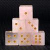 4Pcs Pink Crystal Dice Set, Natural Gemstone D6 Dice, Right Angle Mahjong Dice with Storage Bag, Polished Energy Stone Tabletop Game Dice for Mahjong Craps Board Game view 4