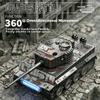 1/64 RC Battle Tank Set, 2.4G Infrared Combat Model with LED Lights view 2