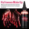 JOYOFREELY Fake Blood Gel Washes off Easily Safe for Skin Artificial Blood Gel 60ml Bottle for Halloween Makeup and Cosplay Use for Face and Arms view 3