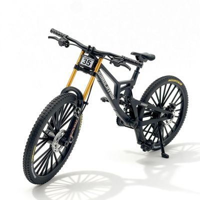 Generisch Universal Finger Bicycle Model, 1:10 Mountain Bike Model Toy, Finger Mountain Bike Model Decoration, Miniature Finger Bike, Mini Bending Bicycle Model (Black-35)