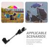 SHINEOFI 360 Adjustable Umbrella Holder Clamp for Stroller and Beach Chair, Black Iron and Plastic Sunshade Accessory for Outdoor Use and Park Strolls view 3