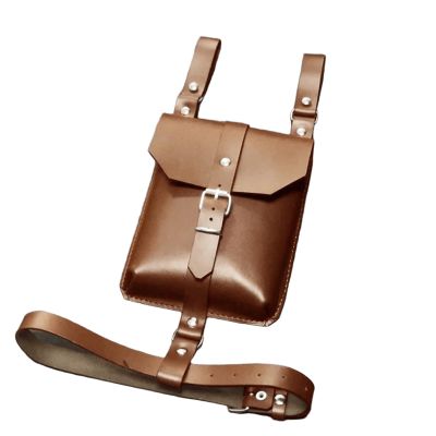 Medieval Leather Belt Leg Pouches with Adjustable Strap and Leg Harness Belt Halloween Cosplay Costume Accessory Motorcycle Bag