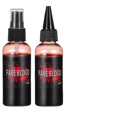 FUOYLOO Fake Blood Gel for Halloween Makeup, 60ml Each Bottle, Realistic Blood Effect with Easy Application, for Face and Legs, for Halloween Decorations and Cosplay