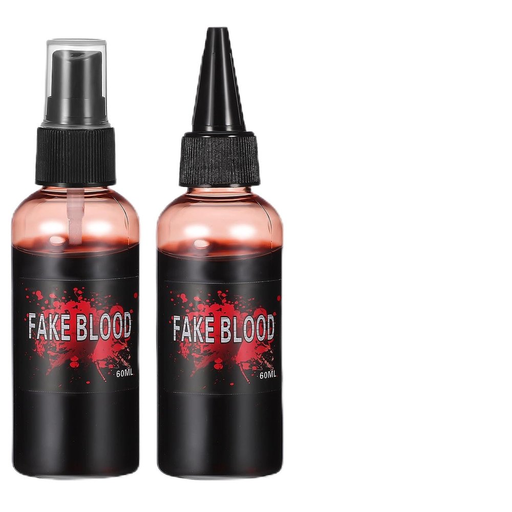 FUOYLOO Fake Blood Gel for Halloween Makeup, 60ml Each Bottle, Realistic Blood Effect with Easy Application, for Face and Legs, for Halloween Decorations and Cosplay