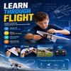 NEREIDS NET Rc Paper Airplane Kit with Gyro Stabilizer DIY Electric Remote Control Plane with Dual Propellers, Lightweight Foldable Flying Stem Toy Micro Fixed Wing Drone Two Electrics view 2