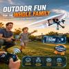 NEREIDS NET Rc Paper Airplane Kit with Gyro Stabilizer DIY Electric Remote Control Plane with Dual Propellers, Lightweight Foldable Flying Stem Toy Micro Fixed Wing Drone Two Electrics view 3