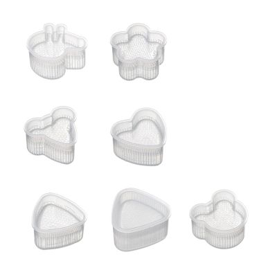 Aramox Sushi Mold, PP Sushi Mold Set of 7 Cartoon Rice Maker Easy Operation Rich Styles for DIY and Rice Balls, for Household Bar Family Cooking with Kids