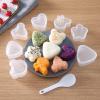 Aramox Sushi Mold, PP Sushi Mold Set of 7 Cartoon Rice Maker Easy Operation Rich Styles for DIY and Rice Balls, for Household Bar Family Cooking with Kids view 2