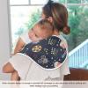 Movie Popcorn Night Black 1 Piece Muslin Baby Burp Cloth for Boys Girls 100% Cotton Burpy Cloth Bib Rag with 4 Absorbent Layers Spit Up Burping Rags for Newborn Toddler Drooling Teething Feeding view 2