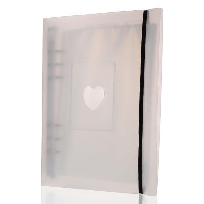 NUOBESTY White Plastic Photo Book Album Binder with 10 Inner Pages for Postcards and Business Cards, Sturdy Stamp Book Binder Suitable for Home Organization